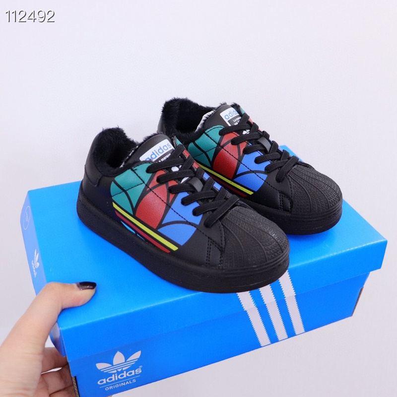 Campus Adidas shell-shell head three-leaf grass plus velvet cotton shoes snow shoes men and girls shoes size 26-37-8722e24f